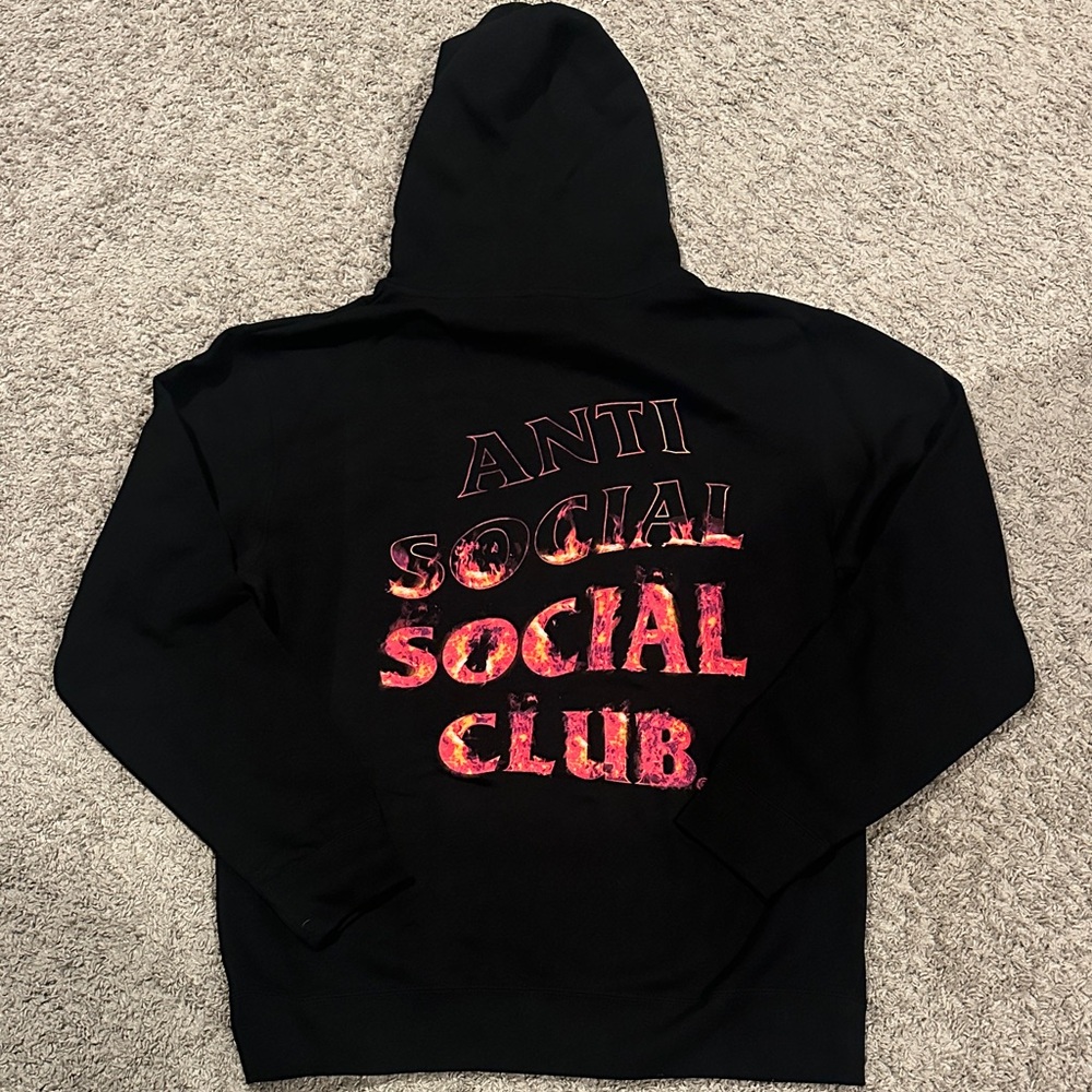 Anti Social Social Club - Black Hoodie w Pink 🔥
